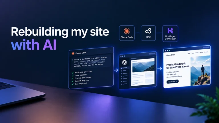How I rebuilt my WordPress site without opening WordPress
